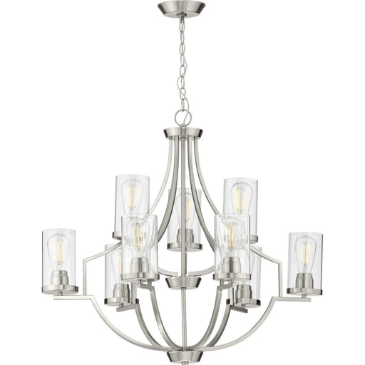 Myhouse Lighting Progress Lighting - P400198-009 - Nine Light Chandelier - Lassiter - Brushed Nickel