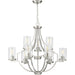 Myhouse Lighting Progress Lighting - P400198-009 - Nine Light Chandelier - Lassiter - Brushed Nickel