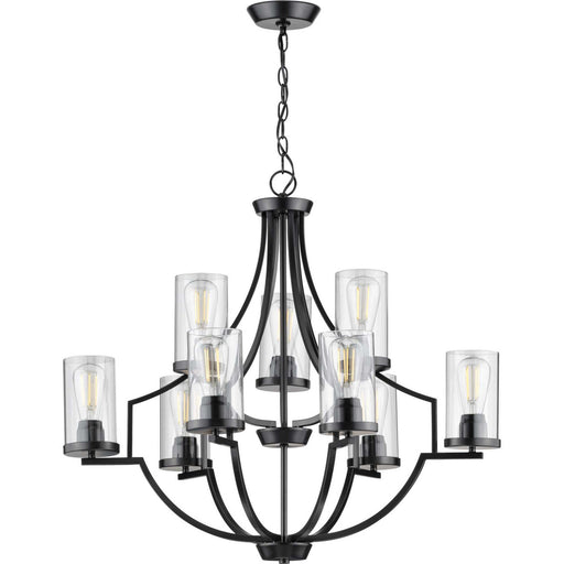 Myhouse Lighting Progress Lighting - P400198-031 - Nine Light Chandelier - Lassiter - Black