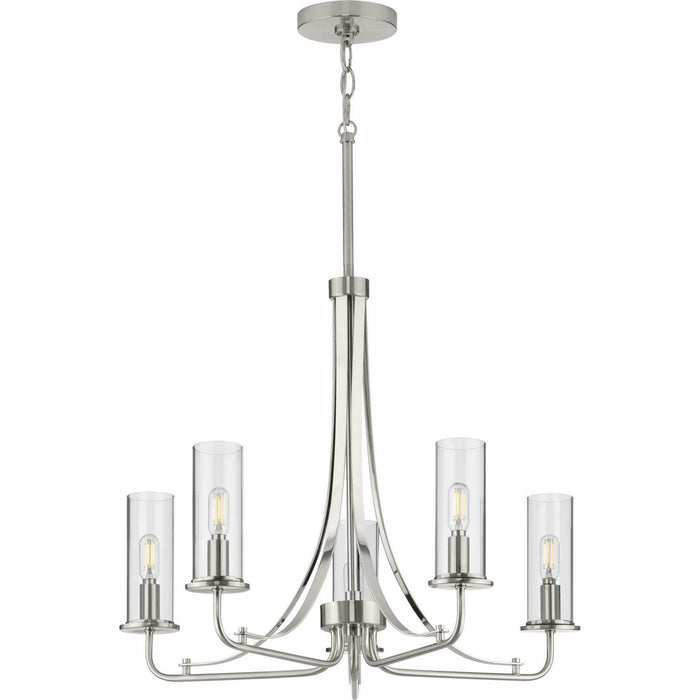 Myhouse Lighting Progress Lighting - P400209-009 - Five Light Chandelier - Riley - Brushed Nickel