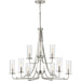 Myhouse Lighting Progress Lighting - P400210-009 - Nine Light Chandelier - Riley - Brushed Nickel