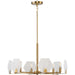 Myhouse Lighting Progress Lighting - P400216-109 - Six Light Chandelier - Rae - Brushed Bronze