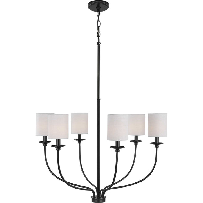 Myhouse Lighting Progress Lighting - P400227-031 - Six Light Foyer Chandelier - Bonita - Black