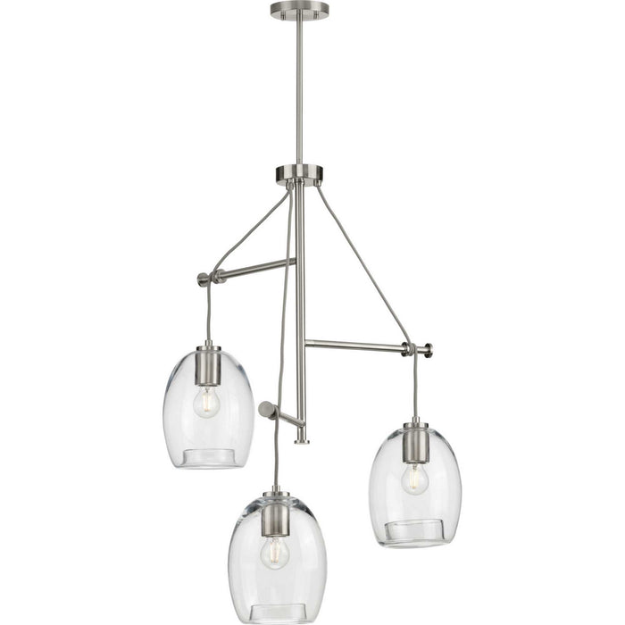 Myhouse Lighting Progress Lighting - P500160-009 - Three Light Pendant - Caisson - Brushed Nickel