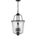 Myhouse Lighting Progress Lighting - P500207-031 - Four Light Foyer Pendant - Bowman - Black