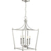 Myhouse Lighting Progress Lighting - P500214-009 - Four Light Foyer Pendant - Parkhurst - Brushed Nickel