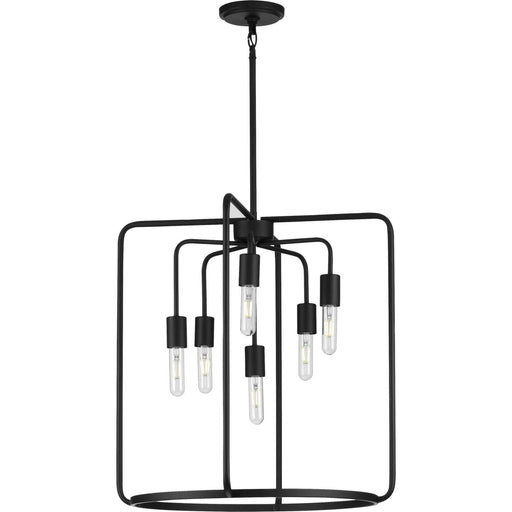 Myhouse Lighting Progress Lighting - P500225-031 - Six Light Pendant - Bonn - Black