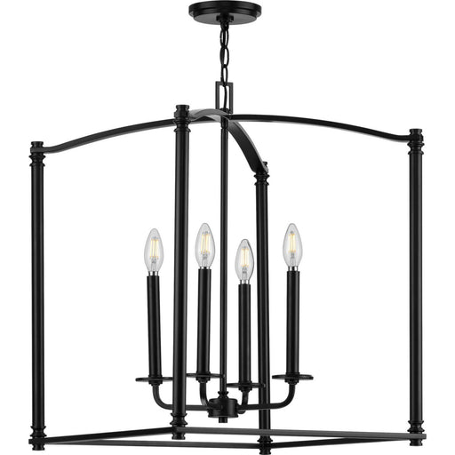 Myhouse Lighting Progress Lighting - P500240-031 - Four Light Foyer Pendant - Winslett - Black