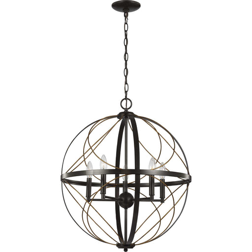 Myhouse Lighting Progress Lighting - P500287-020 - Five Light Pendant - Brandywine - Antique Bronze