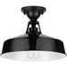 Myhouse Lighting Progress Lighting - P550070-031 - One Light Semi Flush Mount - Cedar Springs - Black