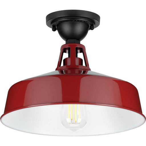 Myhouse Lighting Progress Lighting - P550070-039 - One Light Semi Flush Mount - Cedar Springs - Red