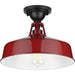 Myhouse Lighting Progress Lighting - P550070-039 - One Light Semi Flush Mount - Cedar Springs - Red