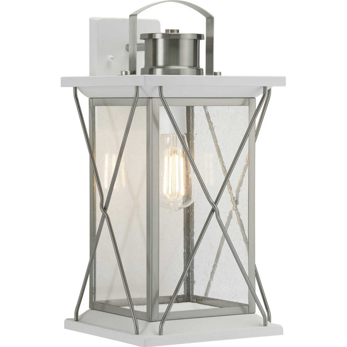 Myhouse Lighting Progress Lighting - P560158-135 - One Light Wall Lantern - Barlowe - Stainless Steel