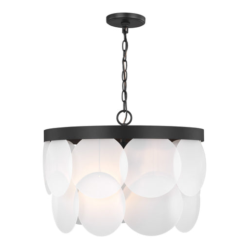 Myhouse Lighting Visual Comfort Studio - 5102506-112 - Six Light Pendant - Mellita - Midnight Black