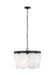 Myhouse Lighting Visual Comfort Studio - 5102506EN-112 - Six Light Pendant - Mellita - Midnight Black