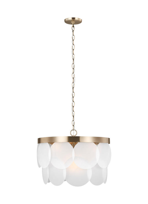 Myhouse Lighting Visual Comfort Studio - 5102506EN-848 - Six Light Pendant - Mellita - Satin Brass