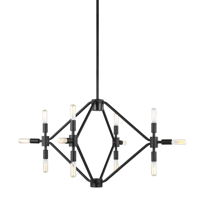 Myhouse Lighting Visual Comfort Studio - 5106712-112 - 12 Light Chandelier - Wyn - Midnight Black