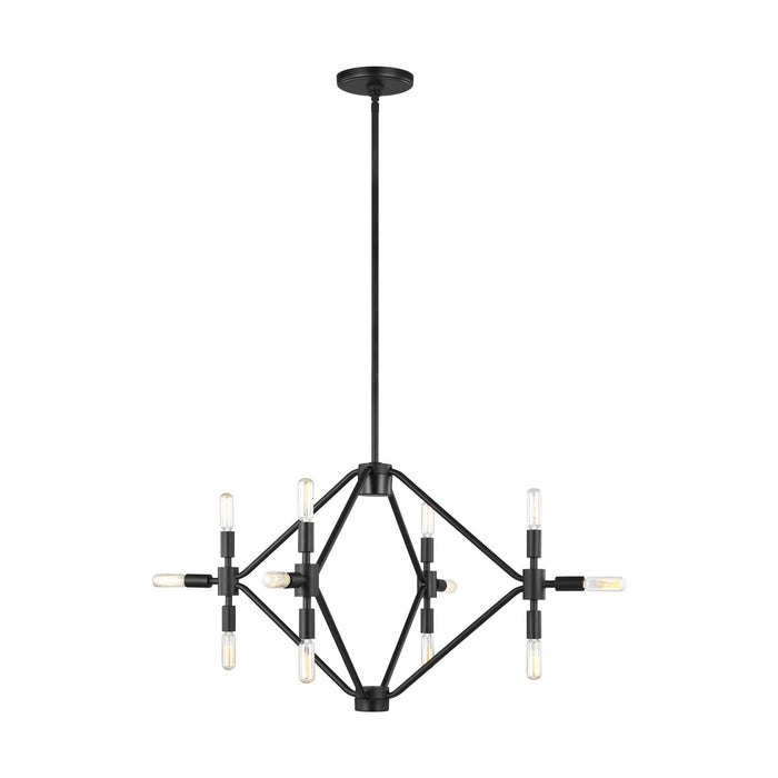 Myhouse Lighting Visual Comfort Studio - 5106712-112 - 12 Light Chandelier - Wyn - Midnight Black