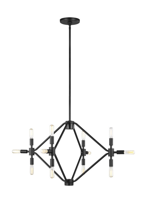 Myhouse Lighting Visual Comfort Studio - 5106712EN-112 - 12 Light Chandelier - Wyn - Midnight Black