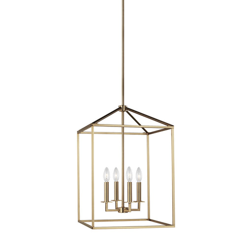 Myhouse Lighting Generation Lighting - 5115004-848 - Four Light Hall / Foyer Pendant - Perryton - Satin Brass