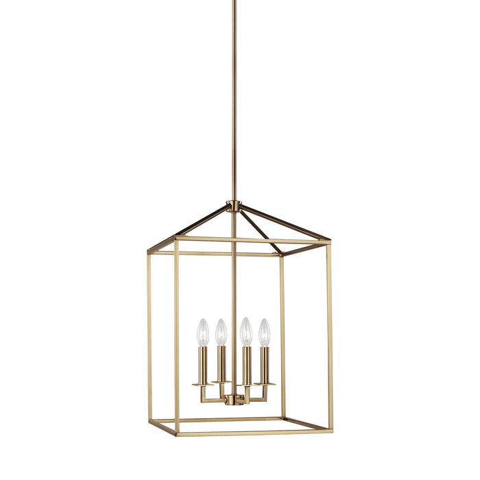 Myhouse Lighting Generation Lighting - 5115004-848 - Four Light Hall / Foyer Pendant - Perryton - Satin Brass