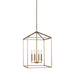 Myhouse Lighting Generation Lighting - 5115004-848 - Four Light Hall / Foyer Pendant - Perryton - Satin Brass