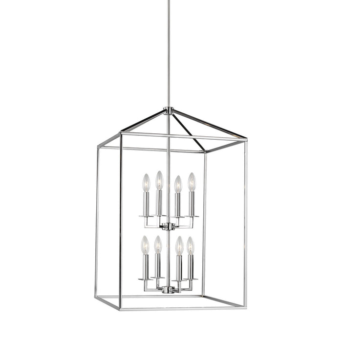 Myhouse Lighting Generation Lighting - 5115008-05 - Eight Light Hall / Foyer Pendant - Perryton - Chrome