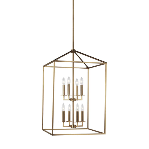 Myhouse Lighting Generation Lighting - 5115008-848 - Eight Light Hall / Foyer Pendant - Perryton - Satin Brass