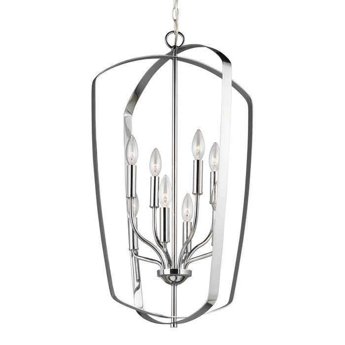 Myhouse Lighting Generation Lighting - 5134908-05 - Eight Light Hall / Foyer Pendant - Romee - Chrome