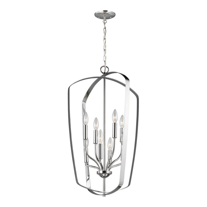 Myhouse Lighting Generation Lighting - 5134908-05 - Eight Light Hall / Foyer Pendant - Romee - Chrome