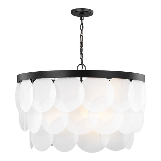 Myhouse Lighting Visual Comfort Studio - 5202508-112 - Eight Light Pendant - Mellita - Midnight Black