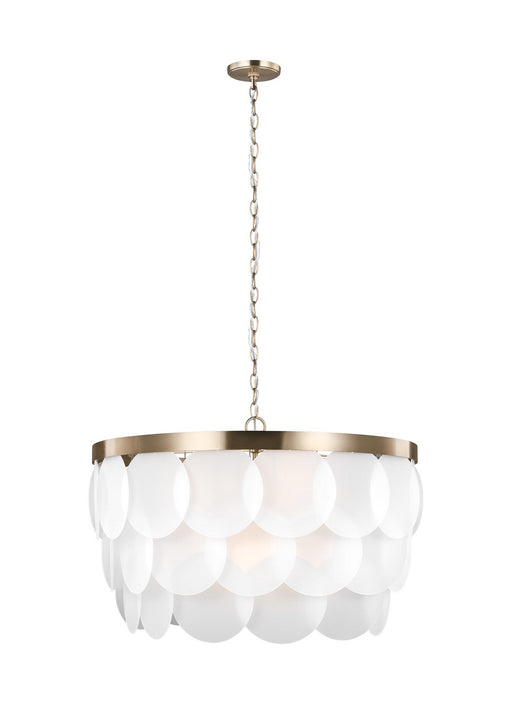 Myhouse Lighting Visual Comfort Studio - 5202508EN-848 - Eight Light Pendant - Mellita - Satin Brass