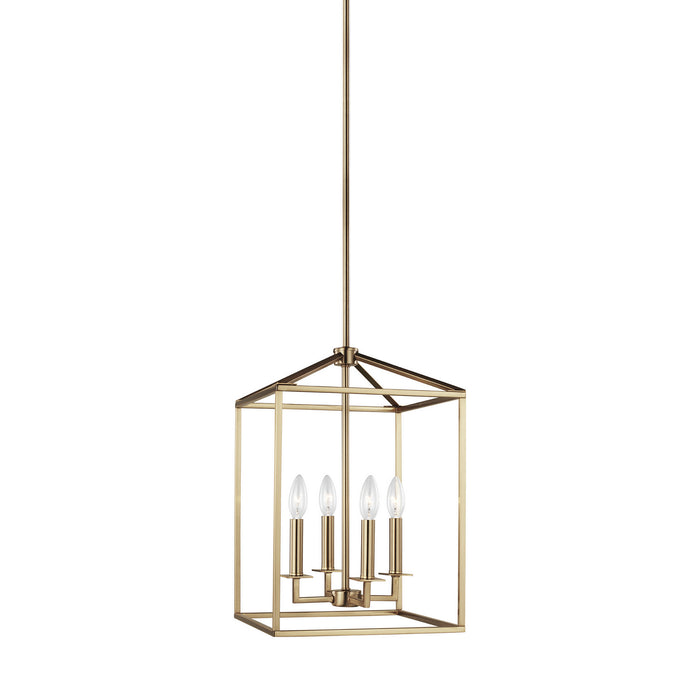 Myhouse Lighting Generation Lighting - 5215004-848 - Four Light Hall / Foyer Pendant - Perryton - Satin Brass