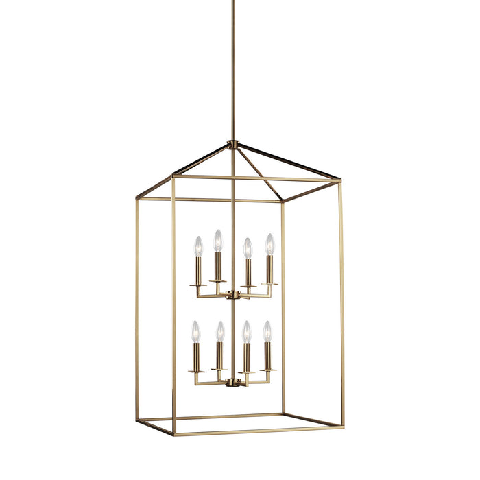 Myhouse Lighting Generation Lighting - 5315008-848 - Eight Light Hall / Foyer Pendant - Perryton - Satin Brass