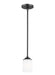 Myhouse Lighting Generation Lighting - 6130701EN3-112 - One Light Mini-Pendant - Kemal - Midnight Black