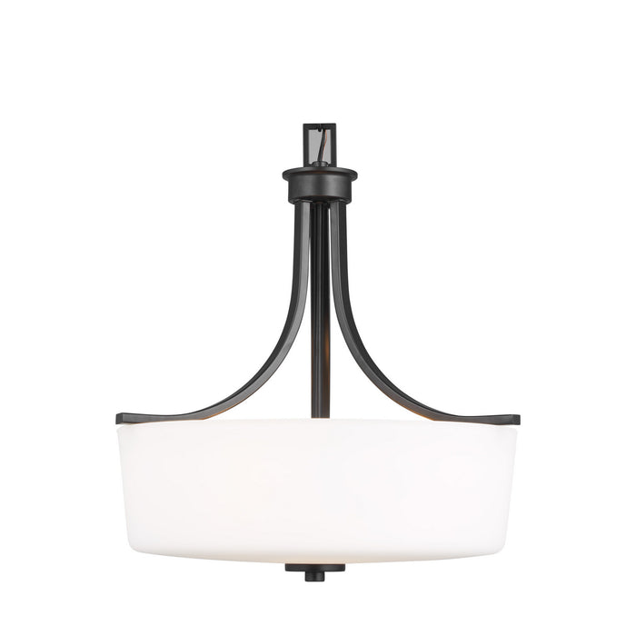 Myhouse Lighting Generation Lighting - 6528803-112 - Three Light Pendant - Kemal - Midnight Black