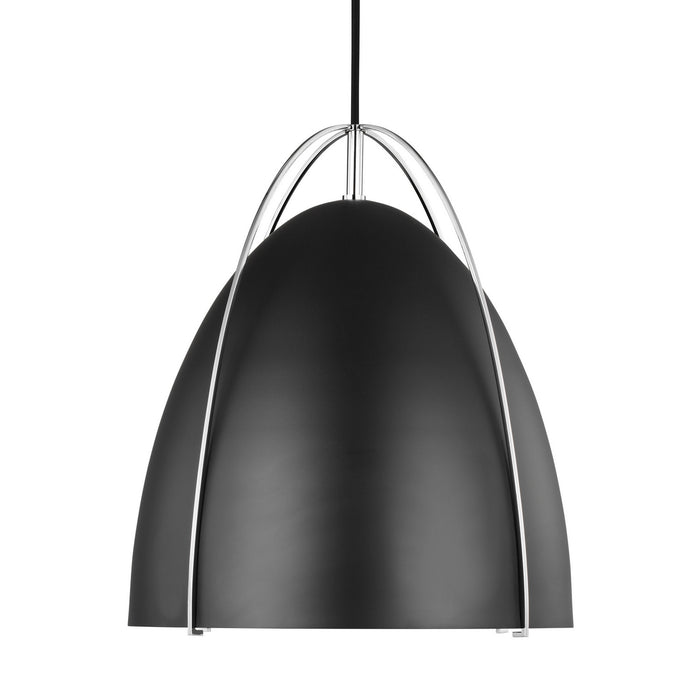 Myhouse Lighting Visual Comfort Studio - 6551701-05 - One Light Pendant - Norman - Chrome