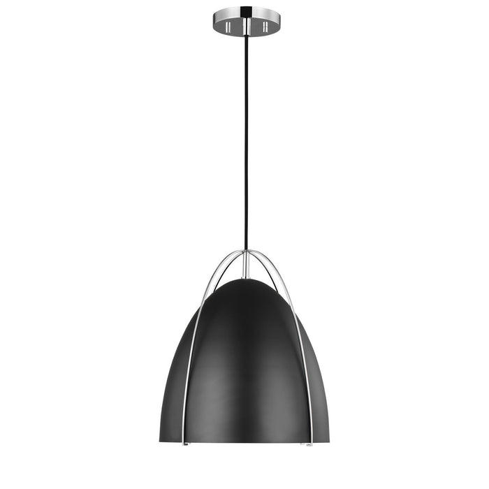 Myhouse Lighting Visual Comfort Studio - 6551701-05 - One Light Pendant - Norman - Chrome