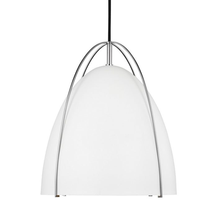 Myhouse Lighting Visual Comfort Studio - 6551801-05 - One Light Pendant - Norman - Chrome