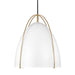Myhouse Lighting Visual Comfort Studio - 6551801-848 - One Light Pendant - Norman - Satin Brass
