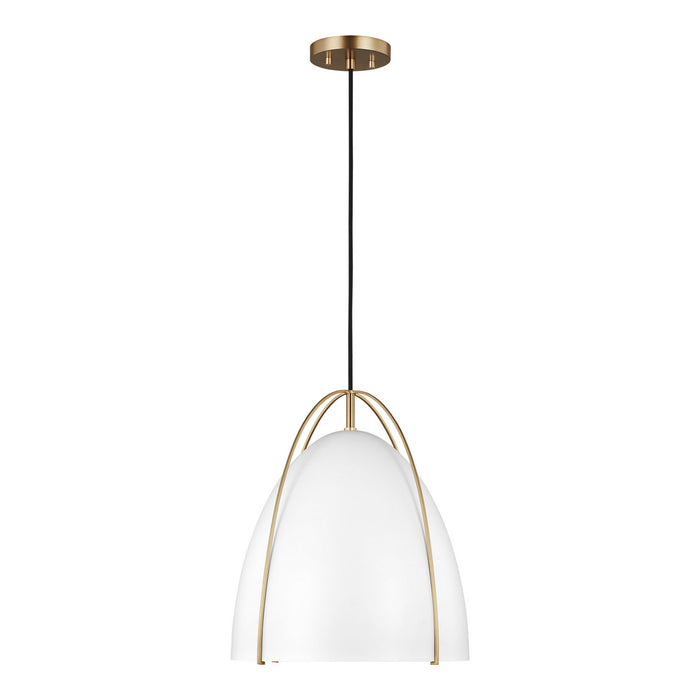 Myhouse Lighting Visual Comfort Studio - 6551801EN3-848 - One Light Pendant - Norman - Satin Brass