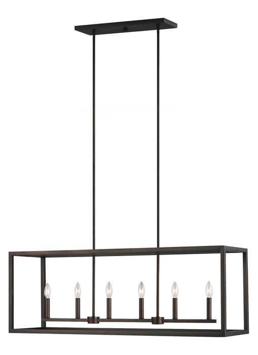 Myhouse Lighting Generation Lighting - 6634506EN-710 - Six Light Island Pendant - Moffet Street - Bronze