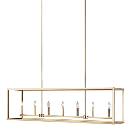 Myhouse Lighting Generation Lighting - 6634507-848 - Seven Light Island Pendant - Moffet Street - Satin Brass