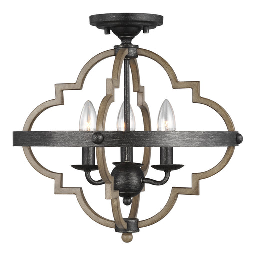 Myhouse Lighting Generation Lighting - 7724903EN-846 - Three Light Semi-Flush Mount - Socorro - Stardust