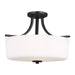 Myhouse Lighting Generation Lighting - 7728803-112 - Three Light Semi-Flush Mount - Kemal - Midnight Black