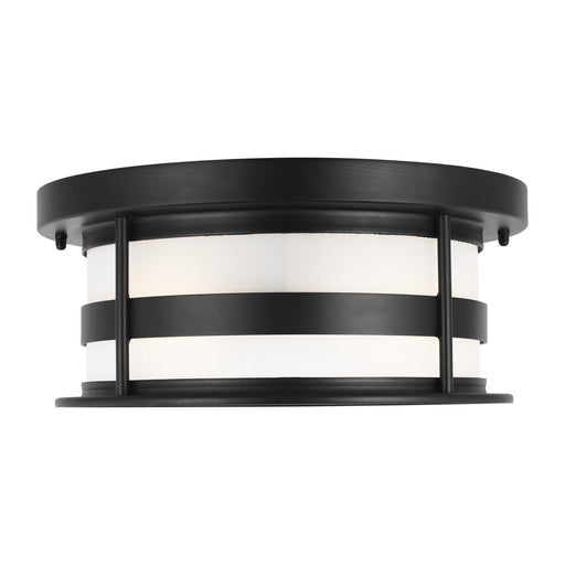 Myhouse Lighting Generation Lighting - 7890902-12 - Two Light Outdoor Flush Mount - Wilburn - Black