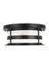 Myhouse Lighting Generation Lighting - 7890902EN3-12 - Two Light Outdoor Flush Mount - Wilburn - Black