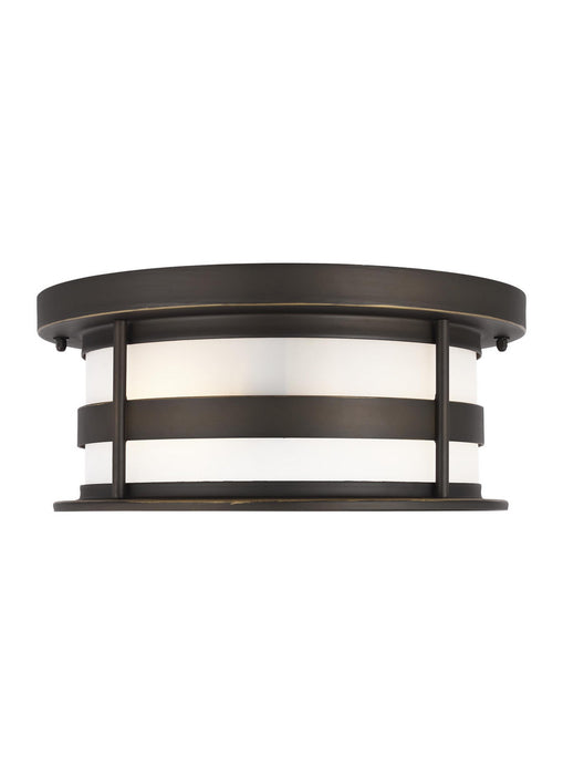 Myhouse Lighting Generation Lighting - 7890902EN3-71 - Two Light Outdoor Flush Mount - Wilburn - Antique Bronze