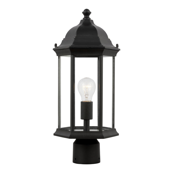 Myhouse Lighting Generation Lighting - 8238601-12 - One Light Outdoor Post Lantern - Sevier - Black