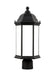 Myhouse Lighting Generation Lighting - 8238651-12 - One Light Outdoor Post Lantern - Sevier - Black